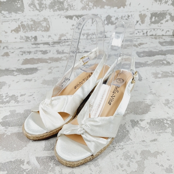 New Bella Vita Espadrille Cheerful Black Wedge Sandals O253 - Picture 2 of 12